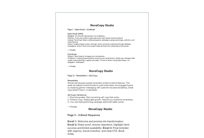 write cold email sequence that converts to sales